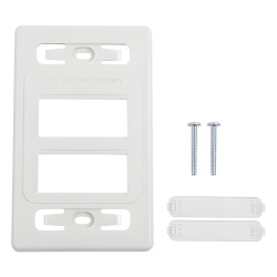 SIEMON MX-FP-S-06-02B Placa de pared modular MAX de 6 salidas color blanco version bulk (Sin Empaque Individual)