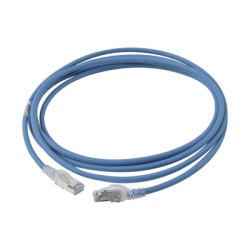 SIEMON SP6A-S10-06 Patch Cord Skinny Cat6A Blindado S/FTP 3.05 Metros (10 Pies) Diametro Reducido 28 AWG Color Azul