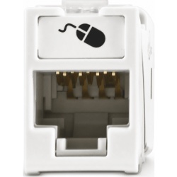 SIEMON U6-H02NS Jack Ultramax Cat6 UTP Montaje Hibrido en Placa de Pared (Plano y Angulado) Color Blanco Punch Down