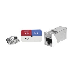 SIEMON Z6A-S02 Jack Z-Max Cat6A Blindado Montaje Hibrido en Placa de Pared (Plano y Angulado) Color Blanco