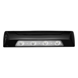 SIGNALPRO SPW12-B Luz Auxiliar de Escena de 4 LED Blanco Lente Transparente Bisel Negro
