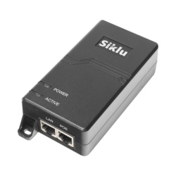 Siklu AX-IN-60W-AC-POE-US Inyector PoE Pasivo 1 Gbps 60 W 55 Vcc 100-240 Vca Cable CA