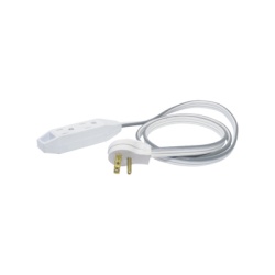SURTEK SYS-136051 Extension electrica plana de 1 metro con clavija aterrizada.