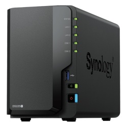 SYNOLOGY DS225+ NAS DiskStation DS225+ | 2 Bahias | Intel Celeron J4125 | 2 GB DDR4 | Hasta 40 TB | Puertos 1GbE y 2.5GbE | USB 3.2 Gen 1 | Compatible con RAID | Synology DSM.