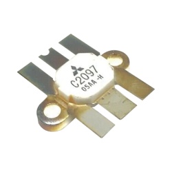 Syscom 2SC2097 Transistor de Silicio NPN Epitexial 30 MHz 13.5 Vcc 70 Watt T-40E.