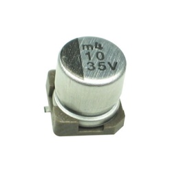 Syscom 647-UUA1V Capacitor SMD Electrolitico de 10 uFd 35 Volt de 5 x 5.8 mm (647-UUA1V100MCL1GS)