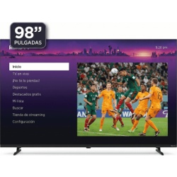 Syscom CK98Q1 Smart TV 98 pulgadas QLED 4K Ultra HD con ROKU TV / Pantalla Gigante 2.19m Ã— 1.25m / 1.07 mil millones de colores / Audio Dolby 12W+12W / 3 HDMI con ARC-CEC / WiFi / Ideal para Sala Neg