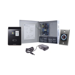 Syscom CONTACTLESS2 Sistema Completo de Acceso sin contacto Facial SUPREMA Incluye Lector Biometrico FS2AWB boton de salida ACCESSK! y fuente