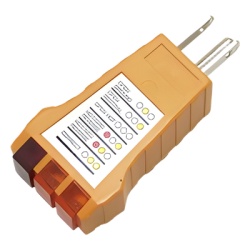 Syscom NT-1933 Probador de Fase. Verificador de Correcta Polarizacion de Fase y Neutro a Tierra. para 120 Vca