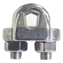 SYSCOM TOWERS NUDO-38-FJSS Nudo/ Perro/ Abrazadera Acero Forjado para Cable de 3/8" Acero Inoxidable.