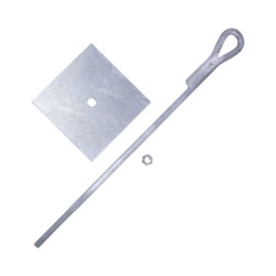 SYSCOM TOWERS SAP-01-JG Ancla para Retenida para Muro con Ojo de Llave Galvanizado por Inmersion en Caliente (Requiere Placa Igualadora).