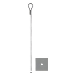SYSCOM TOWERS SAP-01J Ancla para Retenida para Muro con Ojo de Llave Galvanizado electrolitico.