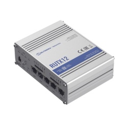 Teltonika RUTX12 Router Industrial Dual LTE Cat 6 / 600 Mbps / 5 Puertos Gigabit / WiFi 5 / Doble SIM / GNSS / PoE / -40Â°C a 75Â°C