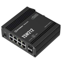 Teltonika TSW212 Switch Industrial Administrable L2 8 puertos GE + 2 SFP Soporta Profinet