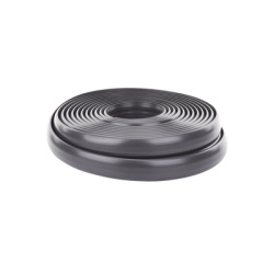THORSMAN FLEXIDUCTHO-BK-25 Canaleta flexible negra de PVC auto extinguible para instalaciones electricas en piso o zoclo (Rollo de 25mts.) (9300-05040)