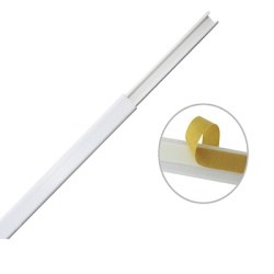 THORSMAN TMK-0812-CC Canaleta color blanco de PVC auto extinguible de una via 12 x 8 mm tramo de 6 pies con cinta adhesiva (5000-21252)