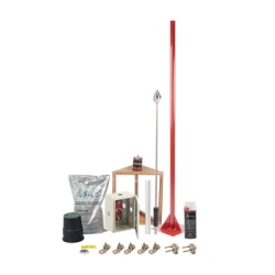 TOTAL GROUND KIT-MASTER-03-V2 Kit Pararrayo con Accesorios para Proteccion de Diametro de 200m.