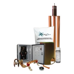TOTAL GROUND KIT-MASTER-100K Kit de Tierra Fisica modelo TG100K con Electrodo Magnetoactivo 67 x 17 cm capacidad Max: 100 AMP