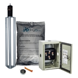 TOTAL GROUND TG-70KAI Kit de puesta a tierra de 70 A con Electrodo de Acero Inoxidable Filtro Acoplador y Compuesto H2Ohm.