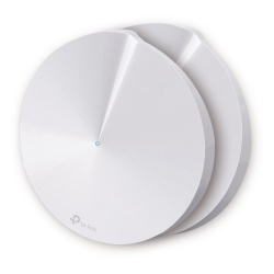 TP-LINK DECOM5-2PACK Kit 2 Routers Inalambricos MESH Interior para Hogar / Doble Banda Wi-Fi 5 AC1300 Mbps / 2 Puerto Gigabit WAN/LAN / 4 Antenas Internas / Administracion Mediante la App Deco (iOS An