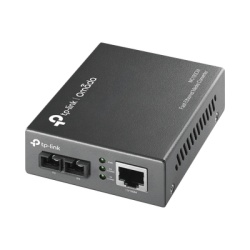 TP-LINK MC100CM Convertidor Fibra Optica Multimodo / 1 Puerto RJ45 10/100 Mbps / Puerto Fibra Optica SC 100 Mbps / Hasta 2 Km / Plug and Play