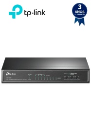 TP-LINK TPL3720008 TP-LINK TL-SF1008P -Switch PoE no administrable con 8 puertos Fast Ethernet que incluye 4 puertos PoE AF y AT. Ofrece un presupuesto PoE de hasta 66W y soporta modo extendido para
