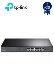TP-LINK TPL3720013 TP-LINK TL-SG1218MPE - Switch JetStream con 16 puertos 10/100/1000Mbps y soporte PoE af/at ademas de 2 puertos SFP con una capacidad total de hasta 192W.