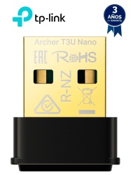 TP-LINK TPL6740013 TP-LINK ARCHER T3U NANO - Adaptador USB MU-MIMO inalambrico nano AC1300 velocidades de hasta 1300 Mbps con 400 Mbps en 2 4 GHz y 867 Mbps en 5 GHz MU-MIMO .