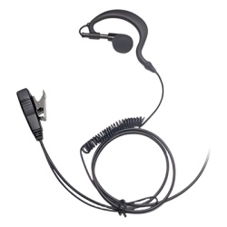 TX-110N-M11 Micrófono-Audífono / Gancho Ajustable Tipo G / Cable con Resorte / Conector Multipin Motorola / PTT de Solapa