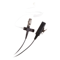 TX-880-M06 Micrófono-Audífono de Vigilancia / 2 Cables / Tubo Acústico Grado Médico / PTT Separado / Compatible Motorola Multipin