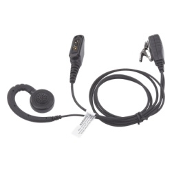 TX PRO TX-300M-S04 Micrófono de Solapa con Audífono / Compatible con Radios ICOM IC-F50/60/50V/60V/3161/4161 / Cable PU Reforzado con Kevlar / PTT Integrado / Gancho PTE Médico - Img 3