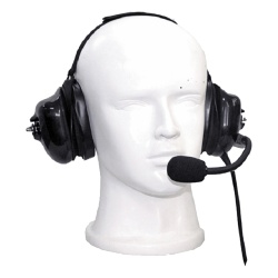 TX PRO TX-740-K02 Auriculares de Diadema Posterior / Orejeras de Gel / Micrófono Cancelación de Ruido / PTT con Clip Metálico / Cable Kevlar / Conector K02