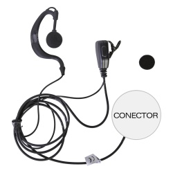 TX PRO TXEHI Micrófono-Audífono de Solapa / Kit de Vigilancia de 2 Cables / Compatible ICOM IC-F11/14/3021/3013/3103/3003/1100D/2100D / Respuesta 100 Hz - 10 kHz