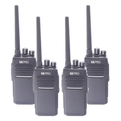 TX680AVKIT Kit de Radios Bidireccionales / 4 Unidades / 5W / VOX Manos Libres / 2 Cargadores Adicionales