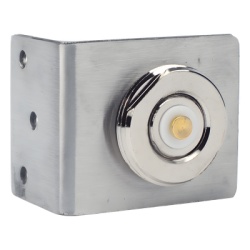 TXTGB34 Adaptador de Montaje Tipo L / Conector N Macho a N Hembra / Perforación 3/4" / Acero Inoxidable y Latón / Aplicaciones RF y Telecomunicaciones