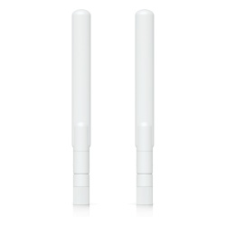 UBIQUITI UACC-UK-ULTRA-OMNI-ANTENNA-AO Par de Antenas Omnidireccionales / Doble Banda / 2.4 GHz 3 dBi / 5 GHz 4 dBi / IPX6 / 6.1 x 0.6 x 0.6 pulgadas