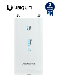 UBIQUITI UBI016008 UBIQUITI ROCKET R5AC-LITE - Radio conectorizado Airmax AC 5GHz para exterior con tecnologia MIMO y 2 conectores RP-SMA. Potencia de transmision de 27 dBm y rendimiento de hasta 500