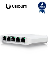 UBIQUITI UBI1860003 UBIQUITI USW-FLEX-MINI Switch UniFi Administrable Compacto de 5 Puertos 10/100/1000 Mbps entrada de PoE 802.3af/at