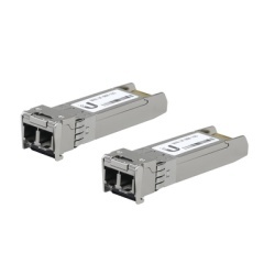 UBIQUITI UF-MM-10G UFiber Modulo SFP+ 10G transceptor MiniGibic MultiModo 10 Gbps distancia 300m conectores LC paquete de 2 piezas