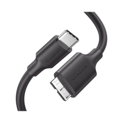 UGREEN 20103 Cable USB Tipo C 3.0 a Micro Tipo B | 1m |Carga Rapida | 5 Gbps | Transferencia de Datos | Blindaje Interior Multiple | Compatible con Disco Duro Externo Portatiles Seagate Nikon Canon.