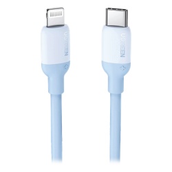 UGREEN 20313 Cable USB-C a Lightning / Certificado MFi / 1 Metro / Adecuado para iPhone iPad iPod / Carga Rapida PD 20W / Sincronizacion de Datos de hasta 480 Mbps / Goma de Silicona y TPE. / Suave al