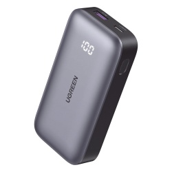 UGREEN 25185 Mini Power Bank 30W | 10 000 mAh | 2 Puertos PD3.0 USB C+A | Carga Rapida | Pantalla Digital | Compatible con iPhone 16 Pro Max/15/14 MacBook Air iPad Galaxy S24 Ultra | Color Negro.