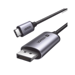 UGREEN 25839 Cable USB-C a DP 1.4 | 3 Metros (9.84 Pies) | Compatible con Thunderbolt 3 & 4 | 8K@60Hz | 4K@240Hz | HDR10+ | eARC | DTS | 3D | ALLM | VRR | | FreeSync G-Sync | Caja de Aluminio | Nylon