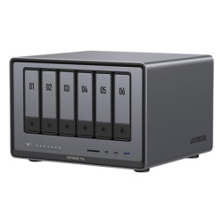 UGREEN 25898B NAS UGREEN NASync DXP6800 Pro / Intel Core i5-1235U 10 Nucleos / 6 Bahias SATA + 2 M.2 NVMe / 2 Puertos Thunderbolt 4 / 2 Puertos 10GbE / 8K HDMI / PCIe 4.0 x4 / DDR5 Hasta 64GB / Compat