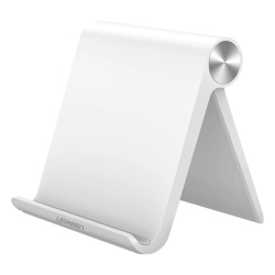 UGREEN 30485 Soporte de Escritorio para Tablet / Ajustable de 0° a 100° / Goma Antiaranazos / Antideslizante / Amplia Compatibilidad con dispositivos de 4 a 13 / Plegable / ABS / Color Blanco
