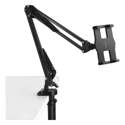 UGREEN 50394 Soporte para Tableta con Brazo tipo Perezoso / Brazo Ajustable y Cabezal de 360° / 3 Perillas de Ajuste / Soporta dispositivos de 4 a 12.9 de hasta 1.5 KG / ABS + Metal de Alta Calidad