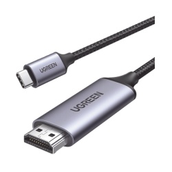 UGREEN 50570 Cable USB-C 3.1 a HDMI 4K | 1.5 Metros (4.92 Pies) | Compatible con Thunderbolt 3 & 4 | Adaptador Tipo-C a HDMI | 4k@60Hz | Soporta Modo Espejo y Modo Extendido | Carcasa de Aluminio | Ny