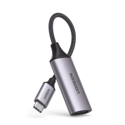 UGREEN 70444 Cable Adaptador USB C a HDMI 4K@60Hz / Convertidor Thunderbolt 3 / Caja de Aluminio / HDMI V2.0 / 3D / Longitud del Cable 10 cm (3.94 Pulgadas)
