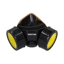 URREA SYS-RESM2 Respirador de Media Cara / Proteccion contra Contaminantes Aereos / Diseno de Media Cara / Doble Cartucho Intercambiable / Incluye 2 Cartuchos para Vapores Organicos / Variedad de Filt