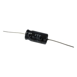 VARIOS 100MF16V Capacitor Electrolitico de 100 mF a 16 Vcc.